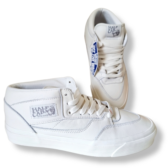 Vans Half Cab 33 DX Vintage Leather in White & Grey UK 8 EUR 42 Men's US 9.0 - Picture 3 of 16